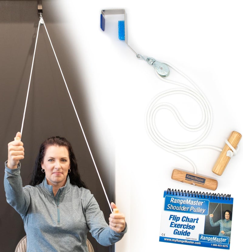 RangeMaster Shoulder Pulley Exercise, Overhead Pulley with Metal Bracket - Image 1